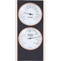 Thermomètre Hygromètre en Bois pour Sauna Accessoire Double Affichage