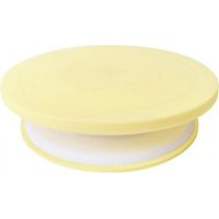 Plateau tournant antidérapant pour décoration de gâteaux (1 pièce, jaune)