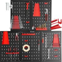 Panneaux perforés pour rangement d'outils 5 pièces en acier