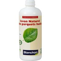 Blanchon – Savon naturel biosourcé pour parquets huilés – Nettoyant doux enrichi en huiles végétales – 1 litre – Incolore