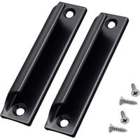 2 pieces (black) Aluminum alloy handle, Sliding door handle, Balcony door handle, Cabinet drawer handle, For windows, furniture hardware with screws