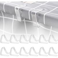 BEBUSINGOTO 12 Stück transparente Tischdeckenklammern für den Außenbereich, dicke Tischdeckenklammern für Tische mit einer Dicke von 20-35 mm, für Hochzeiten, Partys, Picknicks und Gärten