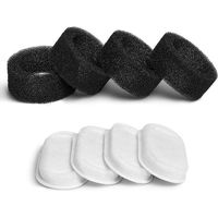 Ahlsen Filtro fuente para gatos, 8 filtros + 8 esponjas, filtro fuente para gatos con resina y carbón activado