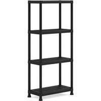 Estantería negra modular KIS 4 baldas para almacenamiento interior