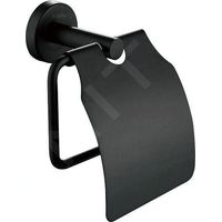 kielle Oudee - Porte-rouleau toilette avec couvercle, noir mat 40402004