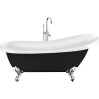 Vasca da bagno freestanding con piedini RICHMOND nera 171 cm Piedini di aquila Cromati