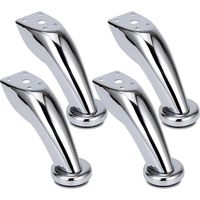 4 Pieces Furniture Legs, Thick Stainless Steel Sofa Legs, Chrome Legs, Furniture Cabinet Bed Sofa Legs, for Sofas, Chairs, Stools, Cabinets