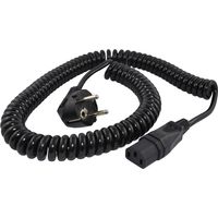 HAWA R6504 Kaltgeräte Anschlusskabel Schwarz 3.8 m Spiralkabel