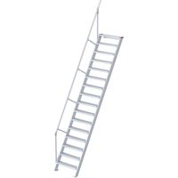 Euroline 510 Treppe 60° 1000mm Stufenbreite 16 Stufen Alu gerieft