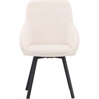 Rosie chaise de salle à manger avec accoudoirs beige