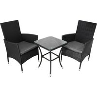 Gartenmöbel Set Bistroset Sitzgruppe Rattan Gartenset Gartenstühle mit Tisch