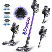 Aspirapolvere Senza Fili INSE S7P Viola 6 in 1 – 50 kPa Potente, 55 Minuti di Autonomia, Silenzioso 65 dB, 265 W, Compatto e Leggero, Serbatoio Acqua 1 L