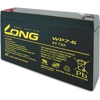 Accumulateur au plomb KUNG LONG WP7-6, 6 V-/7 Ah