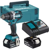 Makita – Perceuse 18V LXT 65Nm avec 2 batteries 6,0Ah – Moteur Brushless – Technologie XPT – Vitesse 2000 tr/min – Coffret MAKPAC