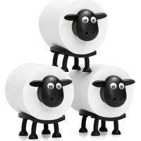 Set of 3 toilet paper roll holders with sheep, replacement toilet paper holder, fun toilet paper holder, gift