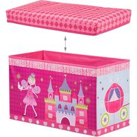 Taburete/juguetero/puf rosa para niños 130002763