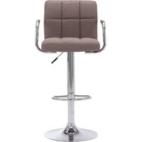 Tabouret de bar Chaise de bar Taupe Tissu