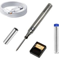 Kit de fer à souder, fer à souder électrique 5 V 8 W, outil de soudage à température réglable avec USB, fil à souder, support de fer à souder