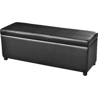 vidaXL Long Storage Bench Wood Black