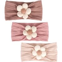 Bandeau Bebe - Nylon Elastique Doux - Pour Nouveau-Ne Et Tout-Petit - Lot De 3 - Beige Rose Kaki