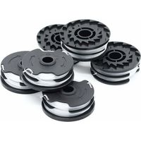 6er Pack Ersatzfadenspulen für LIDL Parkside Akku-Motorsense PRTA 20-Li A1, B2, C3, PRT 550 A1, A3, PRT 300 A1 - 2 x 4 m 1,6 mm