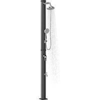 Douche solaire 20 L, protection antigel brevetée, douche de jardin noire idéal pour salon, chambre à coucher ou bureau facile à assembler avec instructions incluses