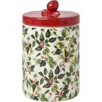 Preziosa Luxury Home Biscottiera Natale in Ceramica D 12 Cm H 20 Cm Multicolor