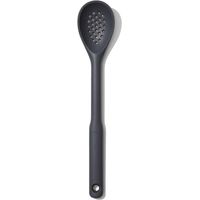 Cuillère à fentes en silicone noir, bonne prise en main / OXO