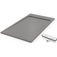 Extra flache Duschwanne PREMIUM AMBIENTE Staubgrau RAL 7037 80x170