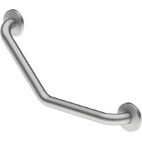 Sanela - Agarradero 47x19 cm, fracturada, acero inoxidable mate SLZM 21X