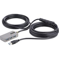 StarTech.com U01043-USB-EXTENDER Schnittstellen-Hub USB 3.2 Gen 1 (3.1 Gen 1) Type-A 5000 Mbit/s Schwarz, Silber