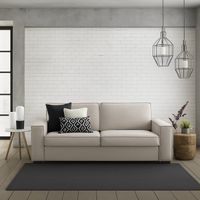 Talamo Italia Sofá fijo Alba, Sofá de 3 plazas, 100% Made in Italy, Sofá de salón en tela, con reposabrazos delgados, Cm 200x95h90, Tórtola, con embalaje reforzado