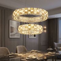 Lampada a sospensione LED a sospensione lampada da soggiorno dimmerabile metallo cromato Ø 61 cm