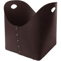 Portalegna o porta accessori in cuoio Zesta Bianco