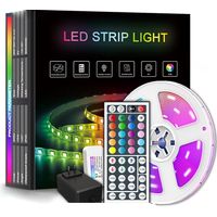 Bande lumineuse LED for TV,bande lumineuse LED ambiante colorée RVB,lumière jeu LED avec télécommande infrarouge 44 touches,bande rétroéclairage for ordinateur TV en mode musique for chambre à coucher