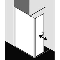 Kermi LIGA WALK-IN T1L 1030 x 2000mm argent ultra brillant verre trempé transparent Clean