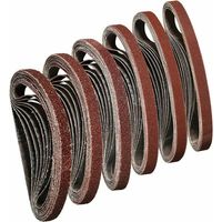 Nastro 10X330 mm Nastro abrasivo 40/60/80/120/180/240 per levigare, lucidare e spolverare, ideale per legno (48 pz)