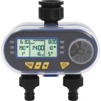 Vidaxl – Programmateur arrosage numérique automatique double sortie – 2 électrovannes – Pression 0,5-8 Bar – Affichage LCD – Retard de pluie