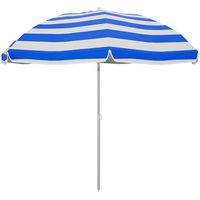 Marbueno Sombrilla Polyester Aluminio Azul Oscuro 200 cm