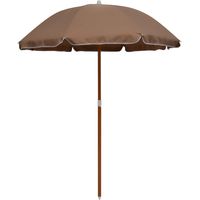 Vidaxl – Parasol droit 180 cm taupe – Mât en acier – Tissu polyester anti-UV – Protection optimale contre le soleil – Facile à nettoyer