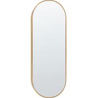 Specchio da parete con cornice in metallo stile glamour 46 x 122 cm oro Azeville