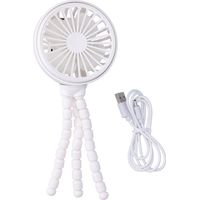 Ventilateur de Bureau Portable 360° avec Trépied - Ventilateur Tournant pour Maison, Bureau, Bibliothèque (Blanc)