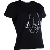 XS, rosa antico: T-shirt da donna in cotone con stampa Elements
