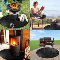 Plaque de protection de sol sous le poêle, résistante à 1800℃ (silicone dur)