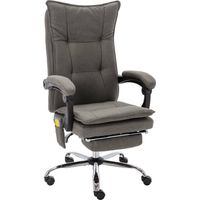 Chaise de bureau de massage Fauteuil de bureau Ergonomique Gris Tissu 71770