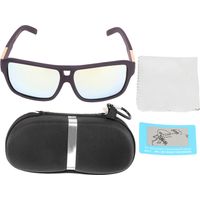 Ortviai Lunettes de soleil unisexe polarisées pour conduite et pêche – Monture plastique noir jaune, lentilles UV400,防护眼镜