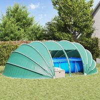 vidaXL Dôme de tente de piscine Bleu 538 x 440 x 204 cm