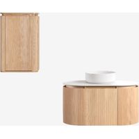 SKLUM Hängendes Badezimmermöbel-Set 90x50 cm aus Holz Carsone