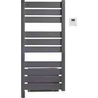 Elektrischer Handtuchwärmer mit Ventilator – Madras Air anthrazitgrau – 500 + 1000 W – 109,4 x 50 cm ACOVA