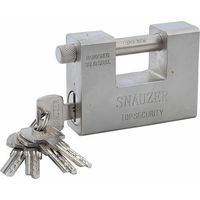 Cadenas Exterieur Ultra Robuste 1kg avec 5 Clés (Lot de 1) - Gros Cadenas Monobloc en Acier Solide Trempé - Manille de 12mm d’Épaisseur - Protège Garages, Containers, Barrières et Entrepôts